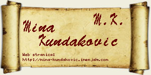 Mina Kundaković vizit kartica